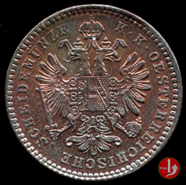 1 Kreuzer o 1 Carantano 1858 (Milano)