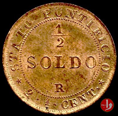 1/2 soldo o 2,5 centesimi 1867 (Roma)