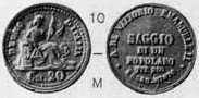 20 centesimi saggio eroso misto 1860 (Firenze)
