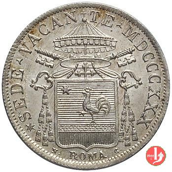 30 Baiocchi (Testone) 1830 (Roma) 30 Baiocchi (Testone) 1830 (Roma)