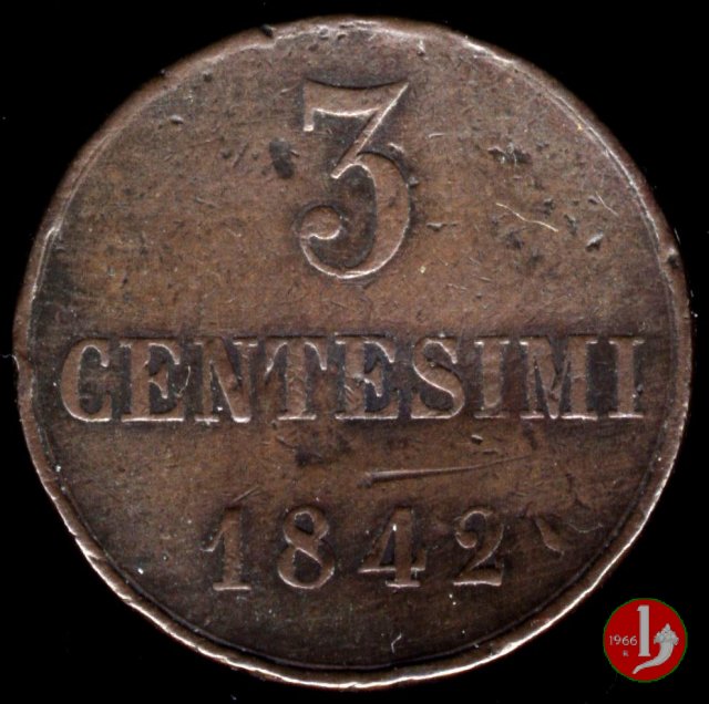 3 centesimi 1842 (Torino)