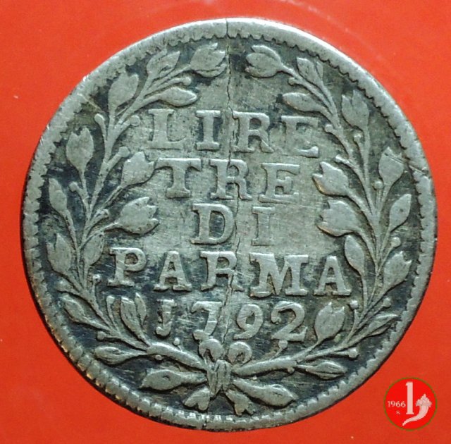 3 lire di Parma 1792 (Parma)