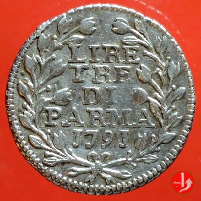 3 lire di Parma 1791 (Parma)