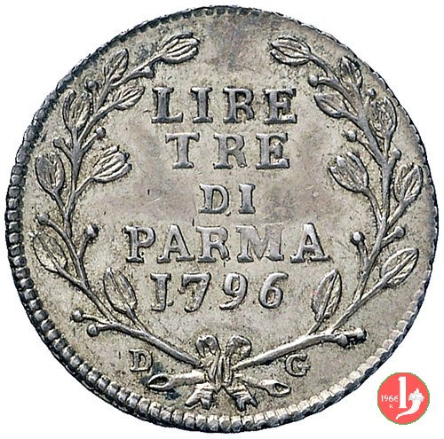 3 lire di Parma 1796 (Parma)