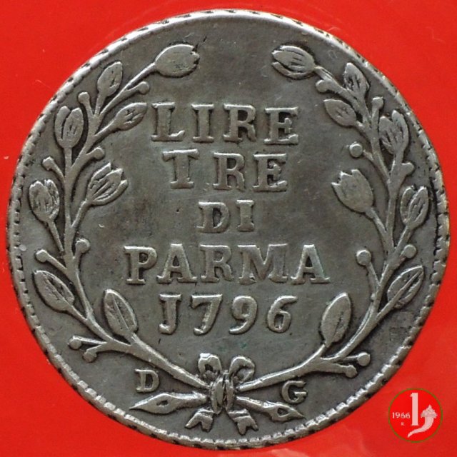 3 lire di Parma 1796 (Parma)