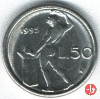 50 lire Vulcano modulo ridotto 1995 (Roma)