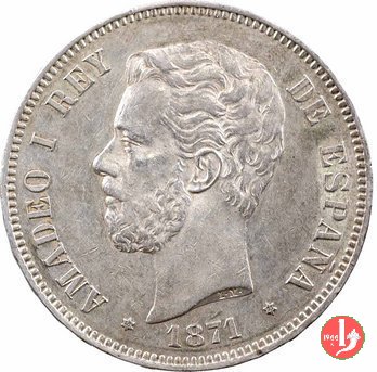 5 pesetas 1871 (Madrid)