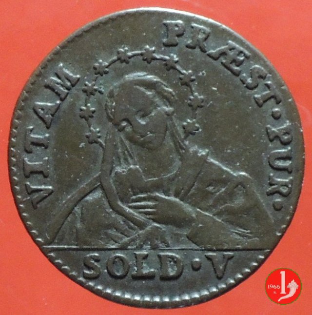 5 soldi o quarto di lira 1784 (Parma)