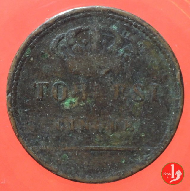 5 tornesi II tipo 1819 (Napoli)