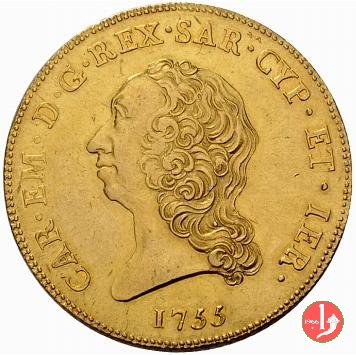 Carlino da 5 doppie 1755 (Torino)