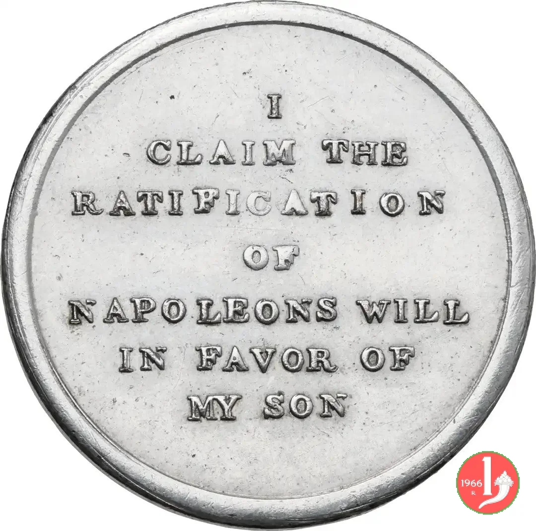 Gettone per la ratifica del testamento di Napoleone 1822