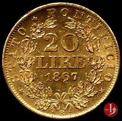 Marengo o 20 lire 1867 (Roma)