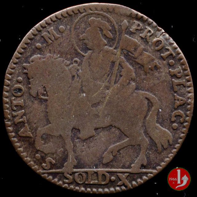 Mezza lira di Piacenza 1784 (Parma)