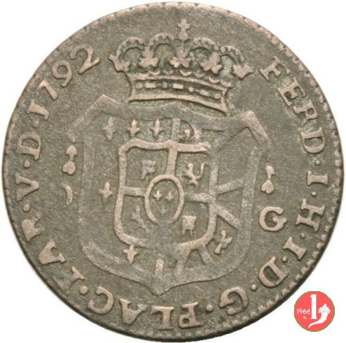 Mezza lira di Piacenza 1792 (Parma)