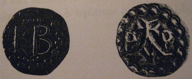 Moneta o Tessera - Adriano/Agatone Papa? 670-712 AD (Luni)