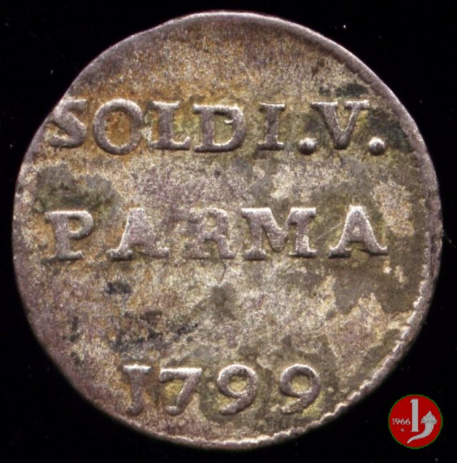 5 soldi o quarto di lira 1799 (Parma)