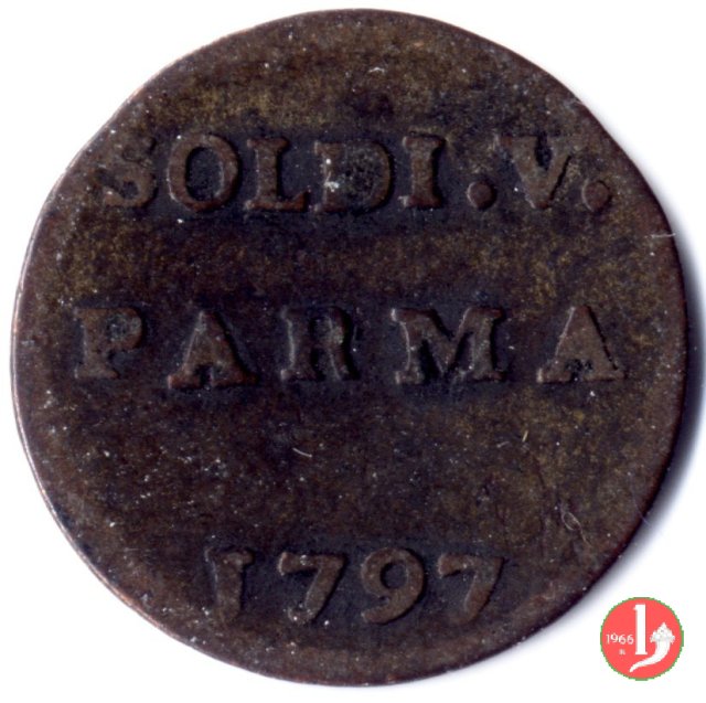 5 soldi o quarto di lira 1797 (Parma)