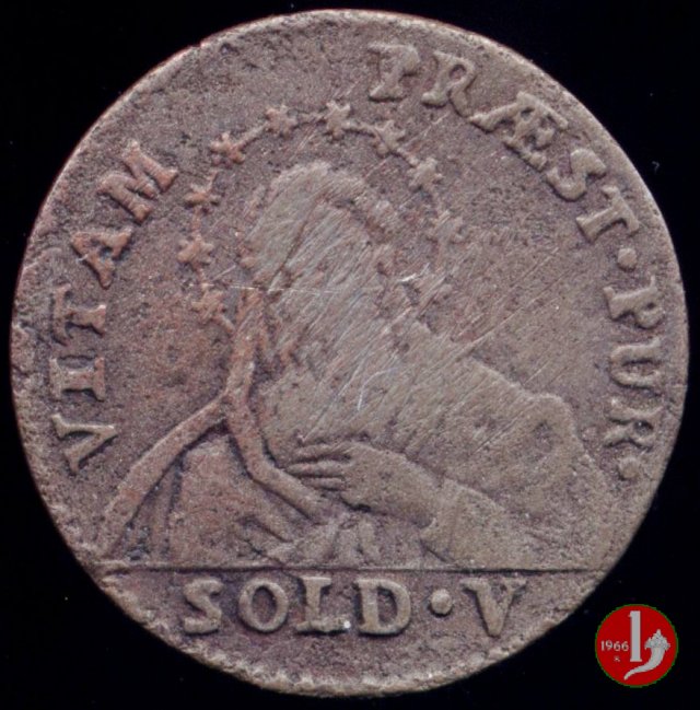 5 soldi o quarto di lira 1784 (Parma)