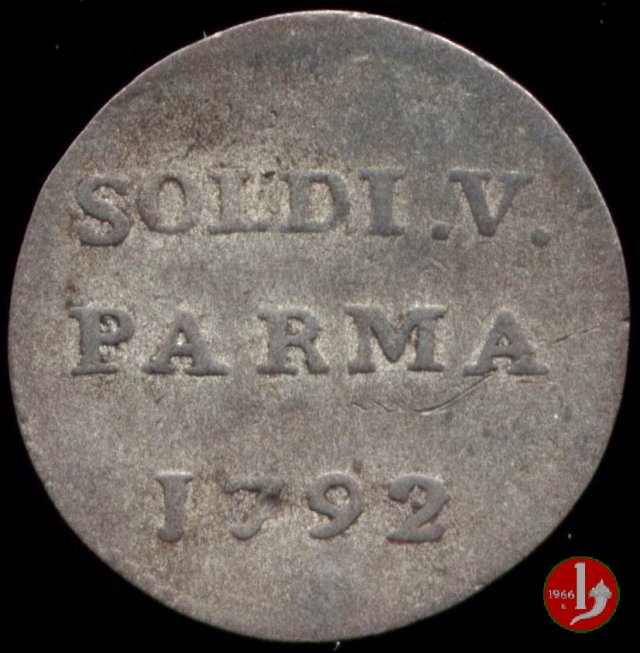 5 soldi o quarto di lira 1792 (Parma)