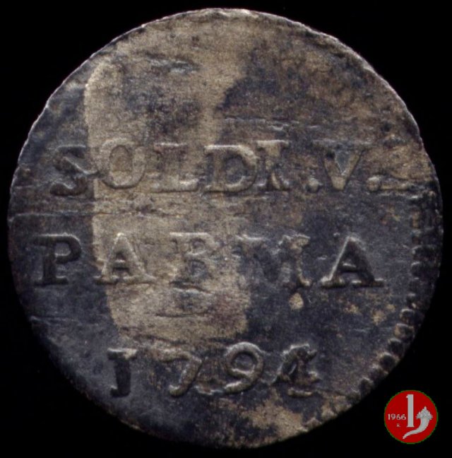 5 soldi o quarto di lira 1794 (Parma)