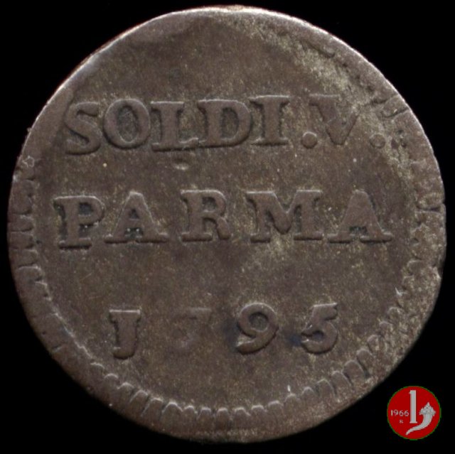 5 soldi o quarto di lira 1795 (Parma)