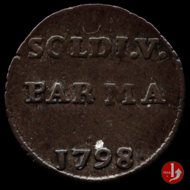 5 soldi o quarto di lira 1798 (Parma)