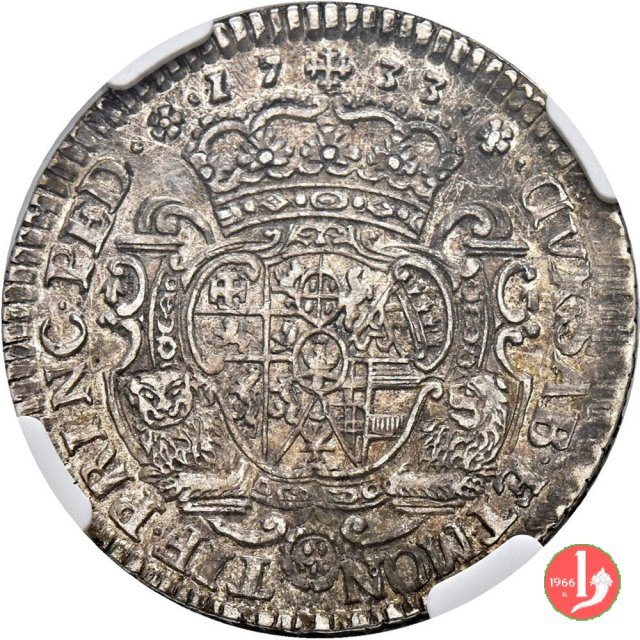 Quarto di scudo vecchio 1733 (Torino)