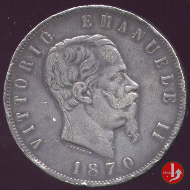 5 lire o scudo 1870 (Milano)