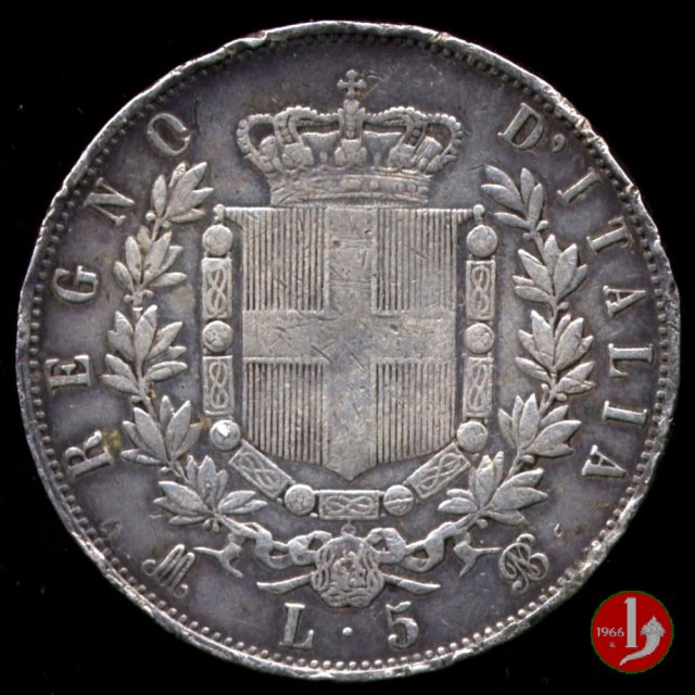 5 lire o scudo 1870 (Milano)