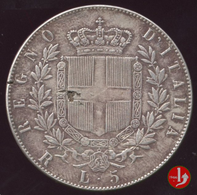 5 lire o scudo 1872 (Roma)