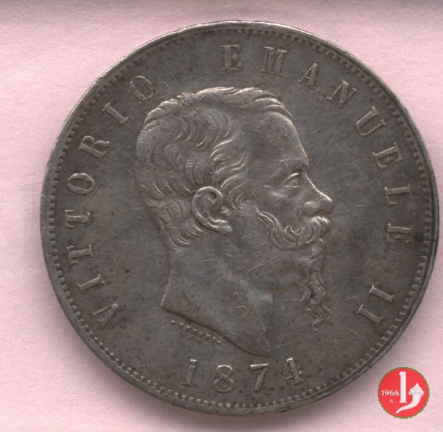 5 lire o scudo 1874 (Milano)