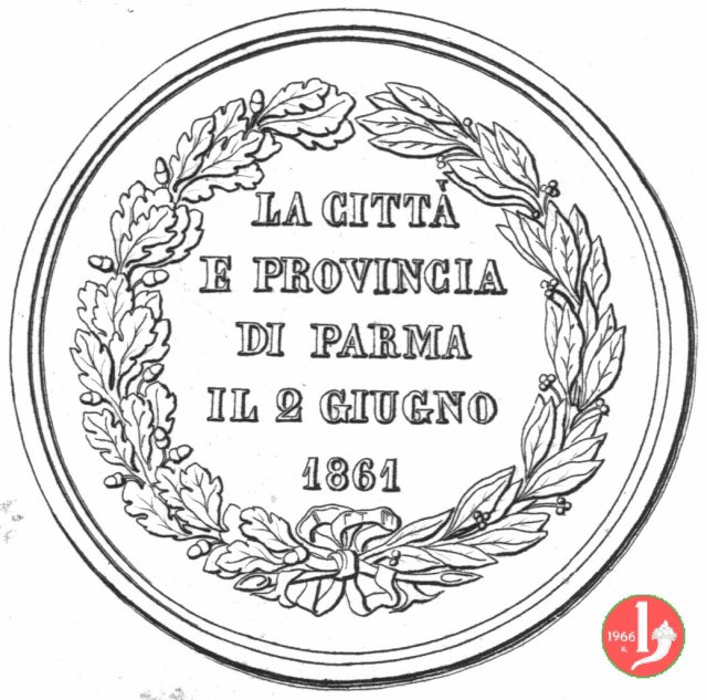 medaglia a Vittorio Emanuele II 1861 (Parma)