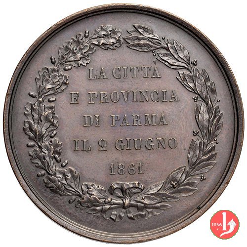 medaglia a Vittorio Emanuele II 1861 (Parma)