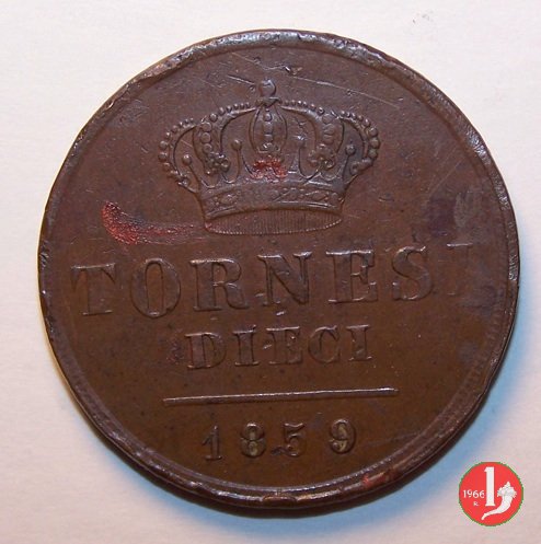 10 Tornesi 1859 (Napoli)