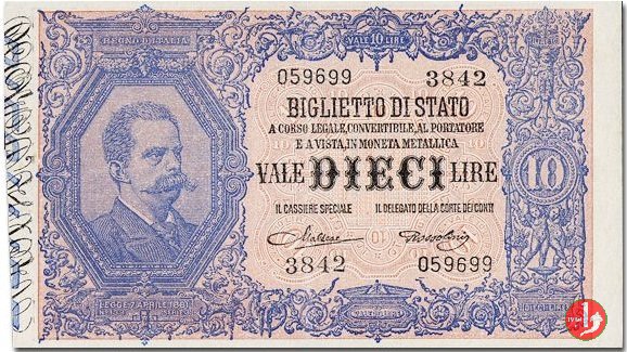 10 Lire 1923
