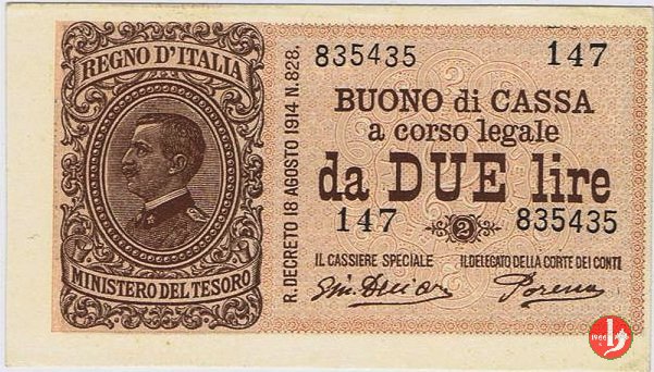 2 Lire Vittorio Emanuele III 1921