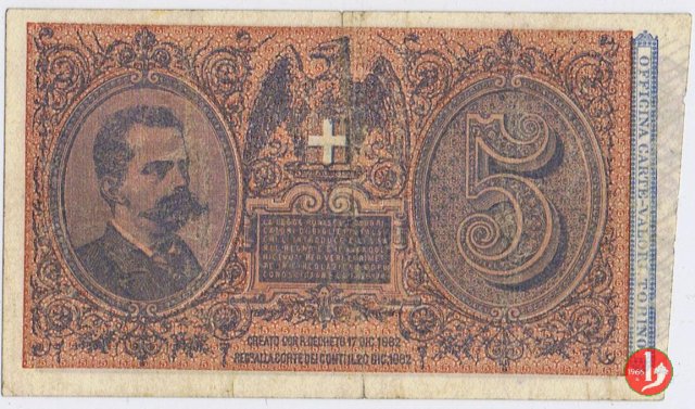 5 Lire Umberto I 1901