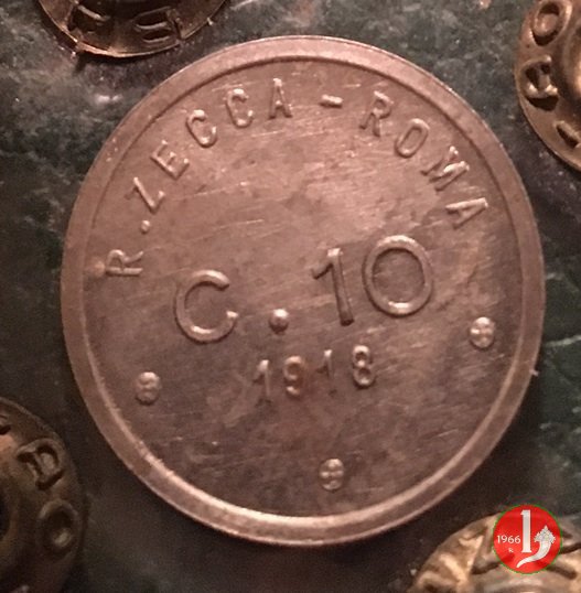 prova di lega 10 centesimi 1918 1918 (Roma)