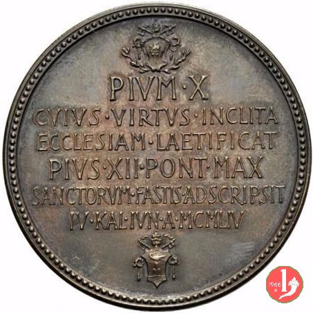 Canonizzazione di Pio X - 44mm -CM155 1954 (Roma)