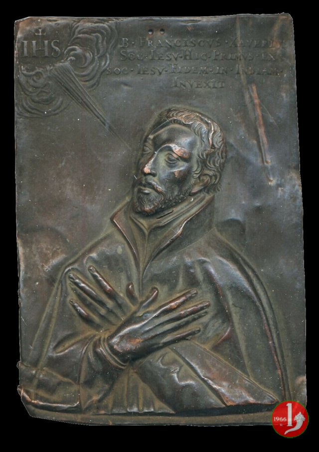 Placca Beato Francesco Saverio 128x95mm 1619
