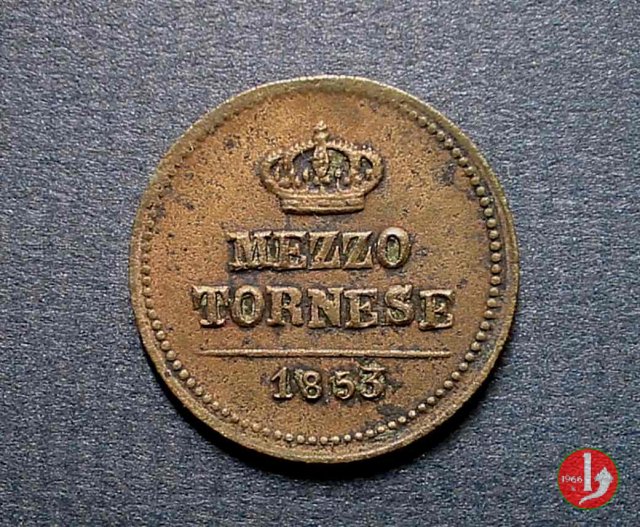 ½ Tornese 1853 (Napoli)