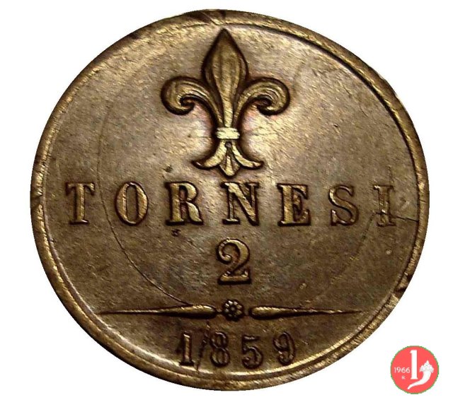 2 Tornesi 1859 (Napoli)