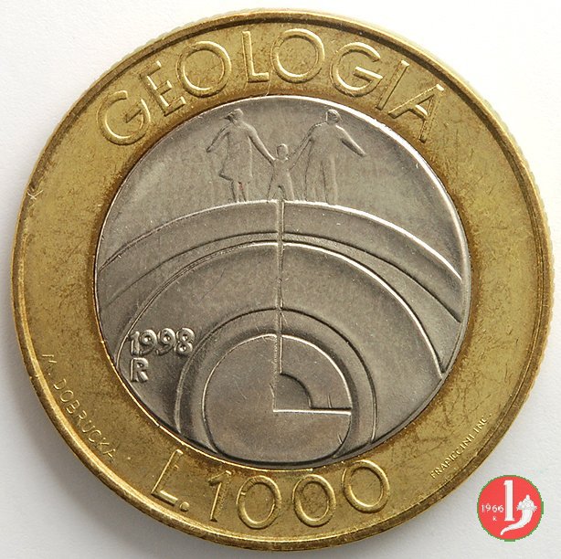 1000 Lire bimetallica 1998 (Roma)