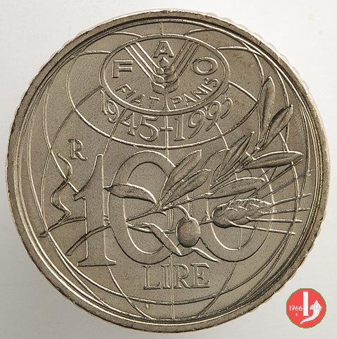 100 lire F.A.O. cupronichelio 1995 (Roma)