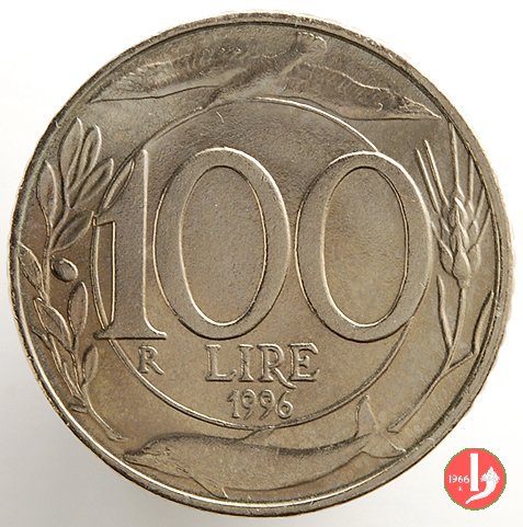 100 lire Italia turrita 1996 (Roma)