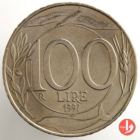 100 lire Italia turrita 1997 (Roma)
