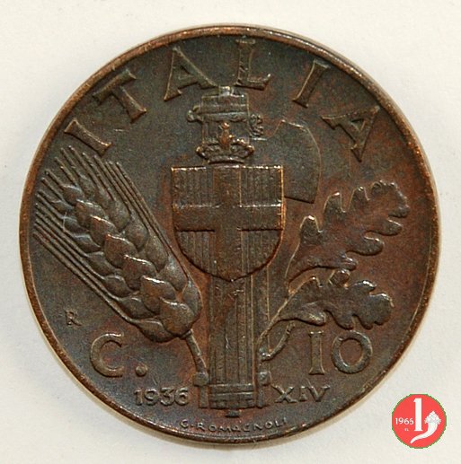 10 centesimi impero rame 1936 (Roma)