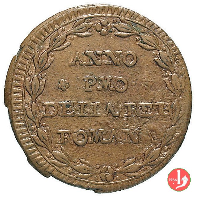 1/2 baiocco (anno PMO) 1798 (Fermo)