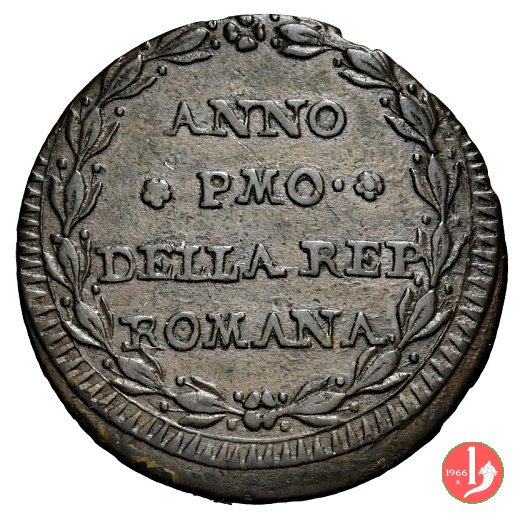 1/2 baiocco (anno PMO) 1798 (Fermo)