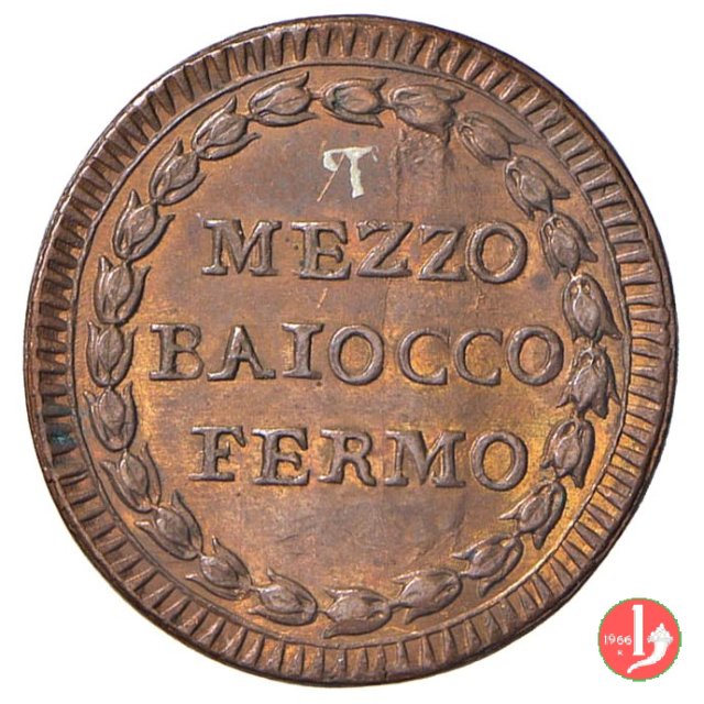 1/2 baiocco (anno PMO) 1798 (Fermo)